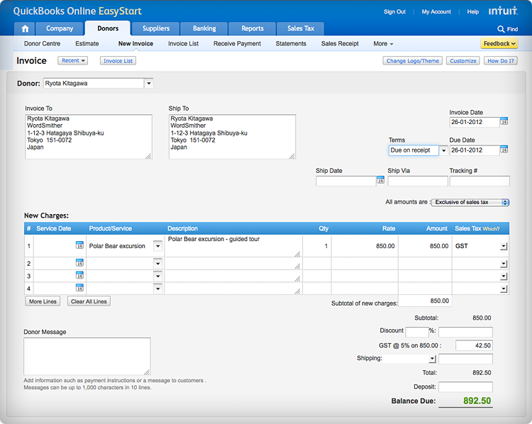 Screenshot - create professional invoices and get paid faster
