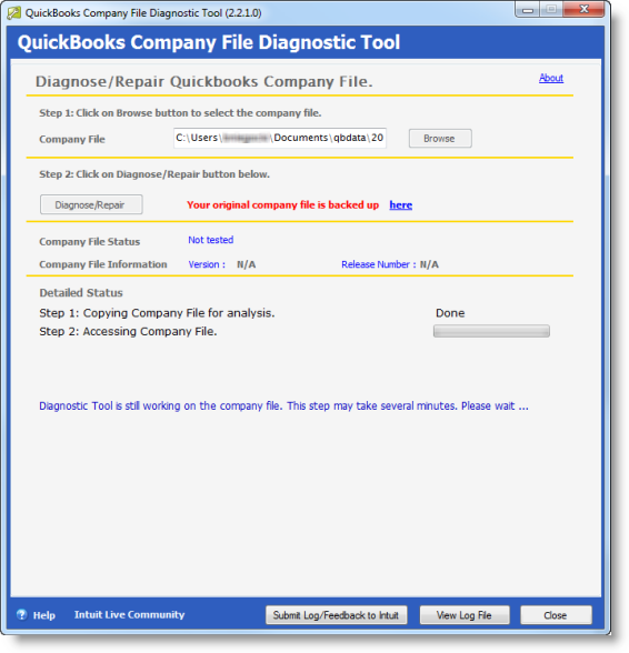 QuickBooks Company File Diagnostic Tool - QuickBooks® Support ...