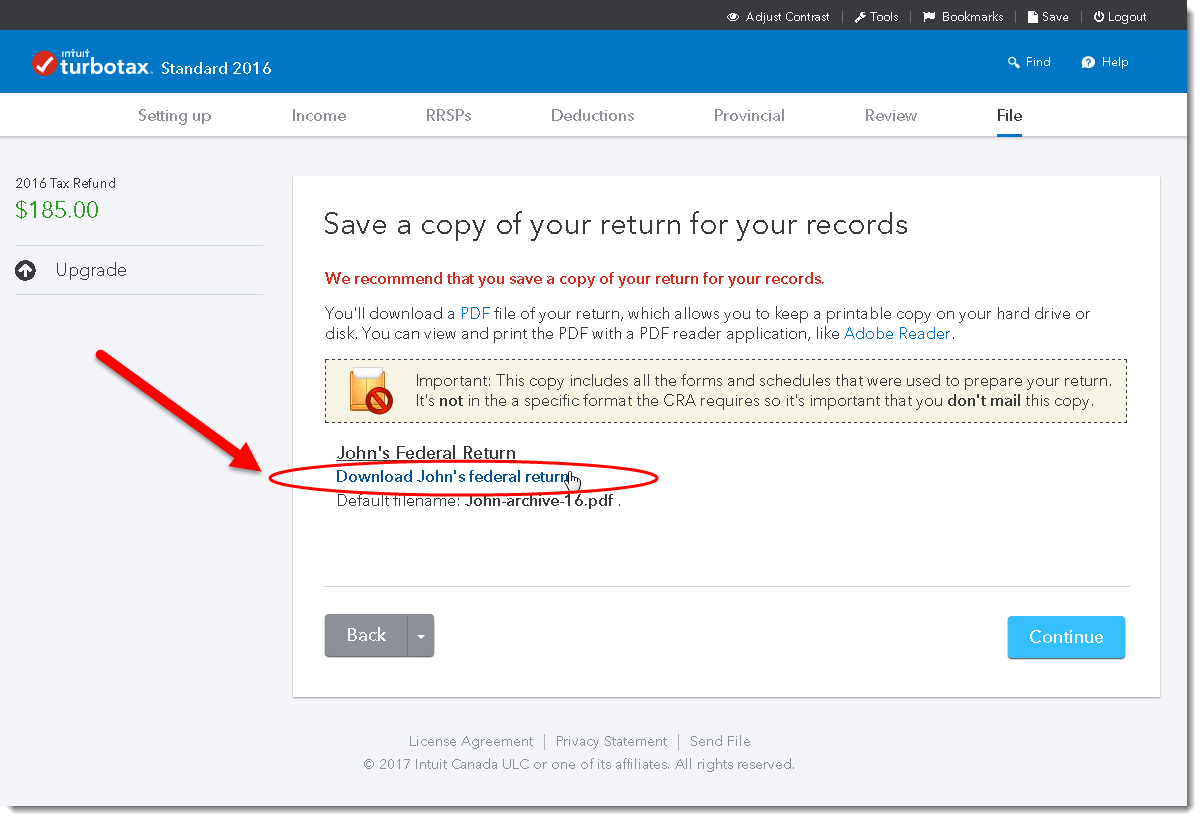 turbotax return date