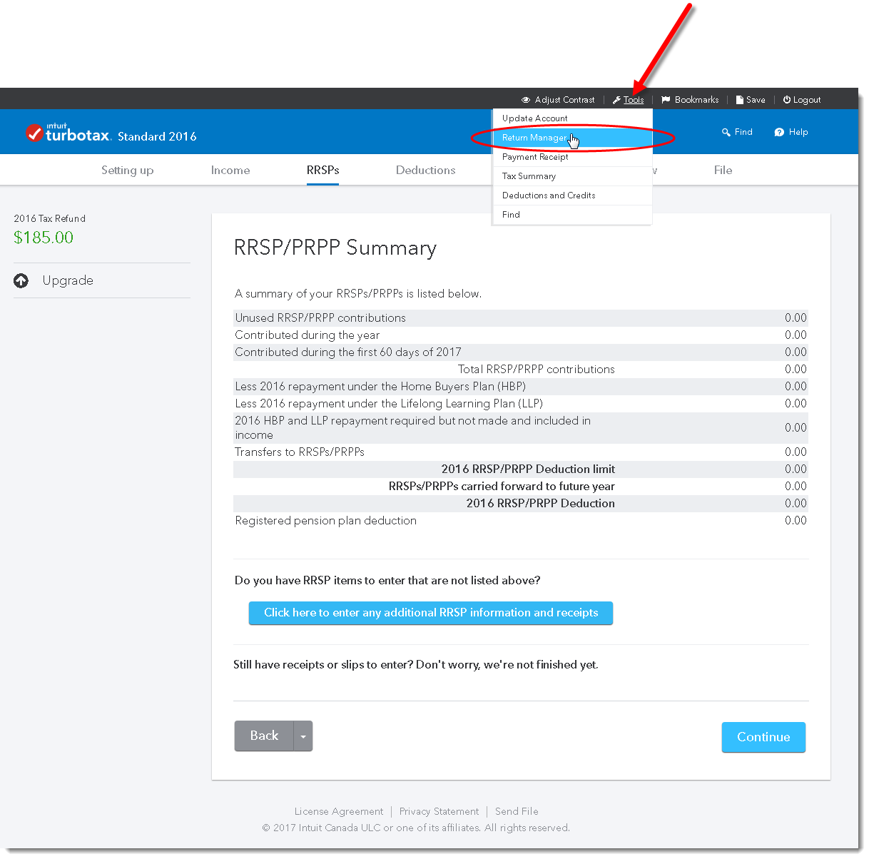 turbotax return schedule